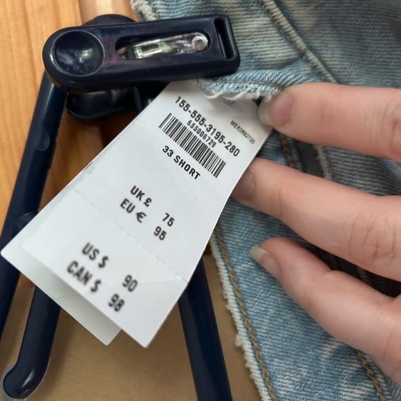 Abercrombie & Fitch Curve Love '90s Straight Jeans size 16/33 short NWT denim - Picture 7 of 9